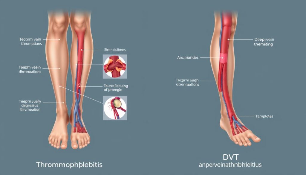 Perbandingan tromboflebitis dan DVT Perbandingan tromboflebitis dan DVT