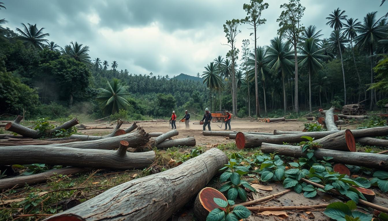 Penebangan Pohon Ancam Lingkungan di Indonesia